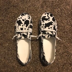 Cow print shoes